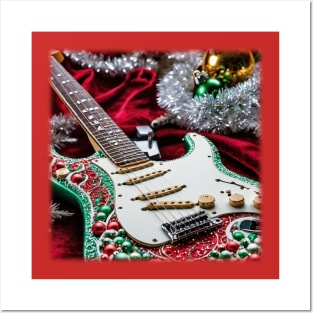 Christmas Strat Posters and Art